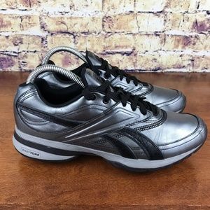 Reebok EasyTone Silver Walking Shoes Womens 7.5